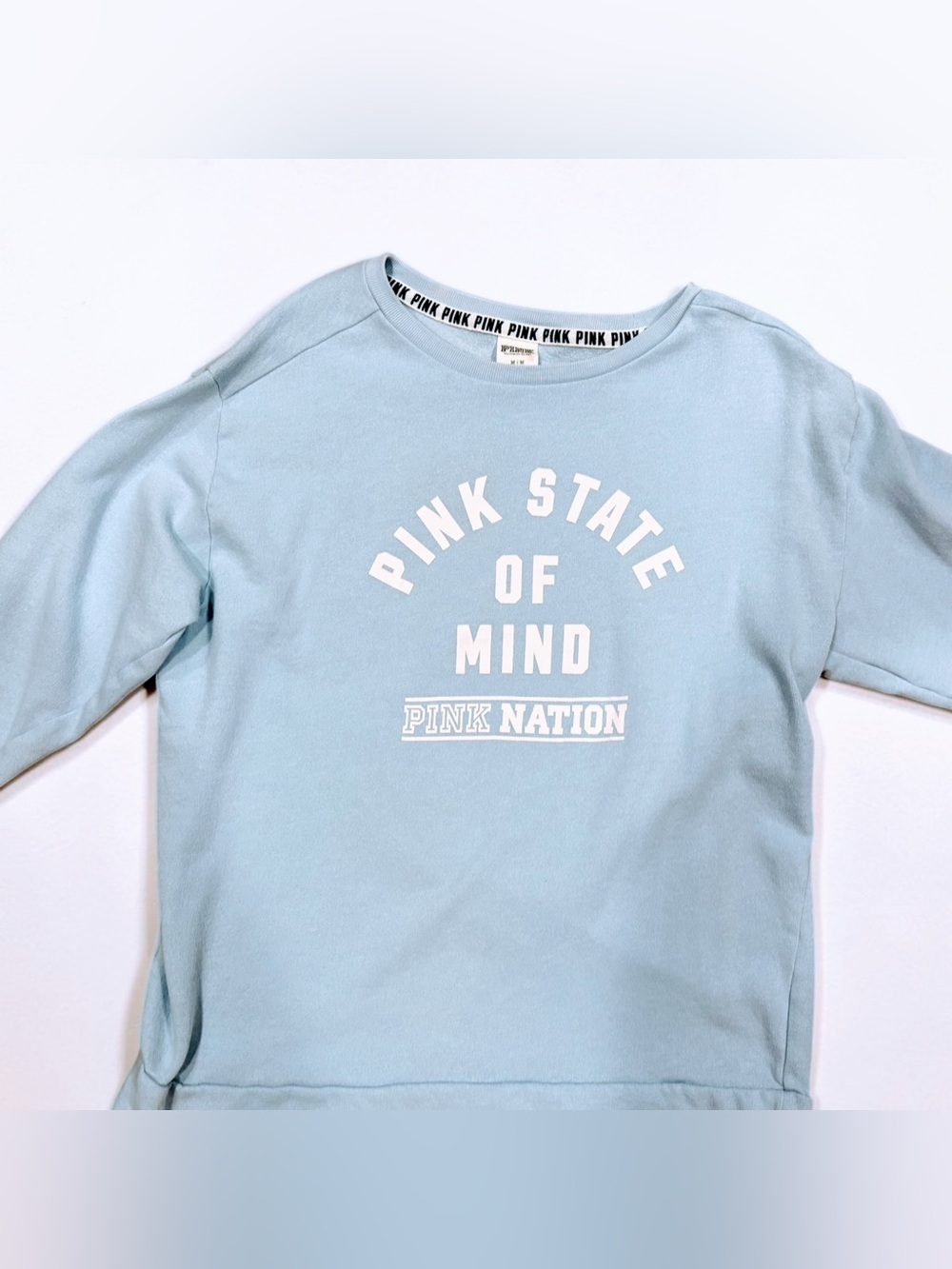 Victoria’s Secret PINK State of Mind Crewneck Sweatshirt Blue M